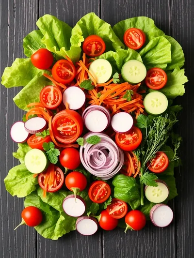 Garden Salad – Fresh Summer Recipe - ingredients preparation