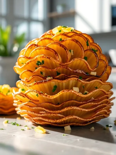 Irresistible Garlic Butter Accordion Potatoes