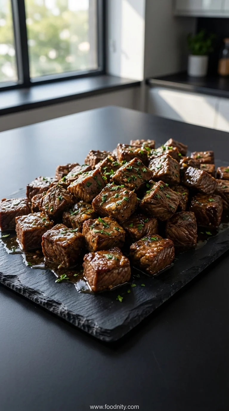 Garlic Butter Steak Bites – Quick Crock Pot Recipe