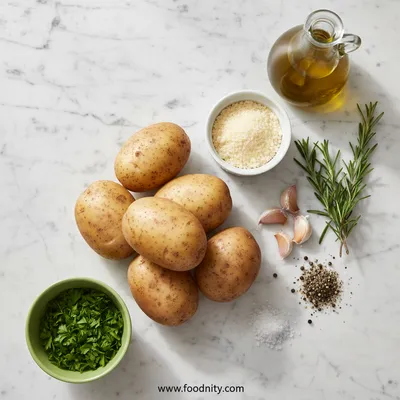 Garlic Parmesan Potato Wedges – Easy Baked Side Dish - cooking process