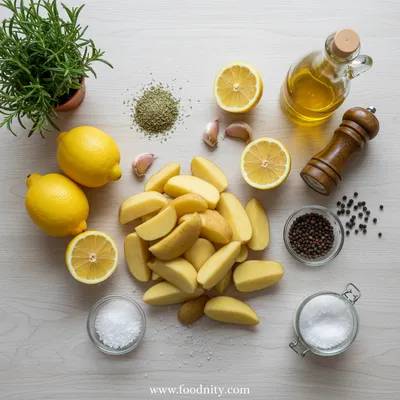 Truly Crispy Greek Lemon Potatoes - cooking process