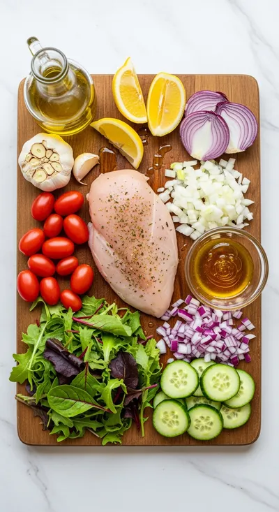 Grilled Chicken Salad with Sweet Onion Dressing - cooking process