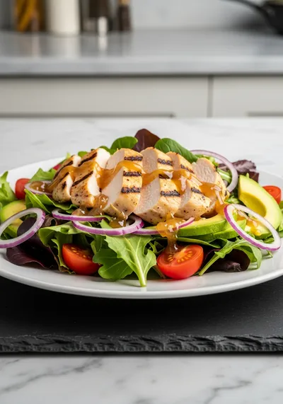Grilled Chicken Salad with Sweet Onion Dressing