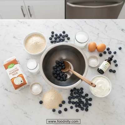 Healthy Blueberry Muffins – Diabetic Friendly - cooking process