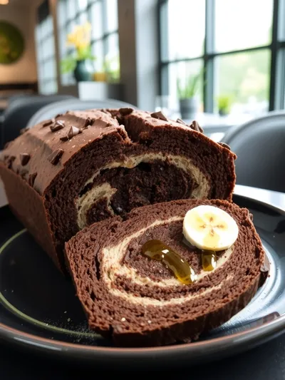 Healthy Chocolate Banana Bread - cooking process