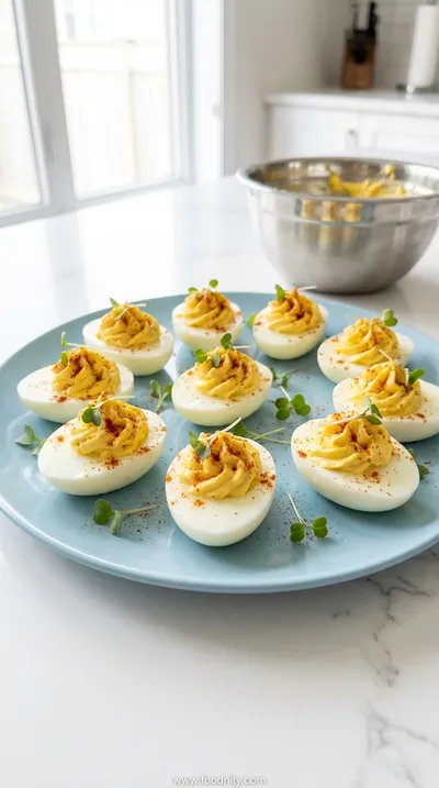 Healthy Deviled Eggs with Cream Cheese