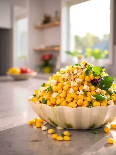 Healthy Street Corn Salad with Greek Yogurt