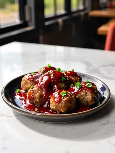 Holiday Meatballs in Grape Jelly Sauce - ready to serve