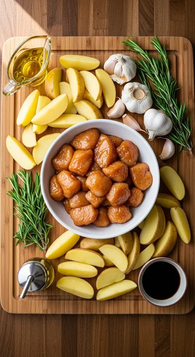 Honey BBQ Chicken Potatoes – Easy Healthy Dinner - cooking process