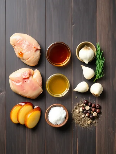 Honey BBQ Chicken with Potatoes – Easy Healthy Dinner - ingredients preparation