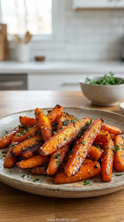 Honey Garlic Butter Roasted Carrots