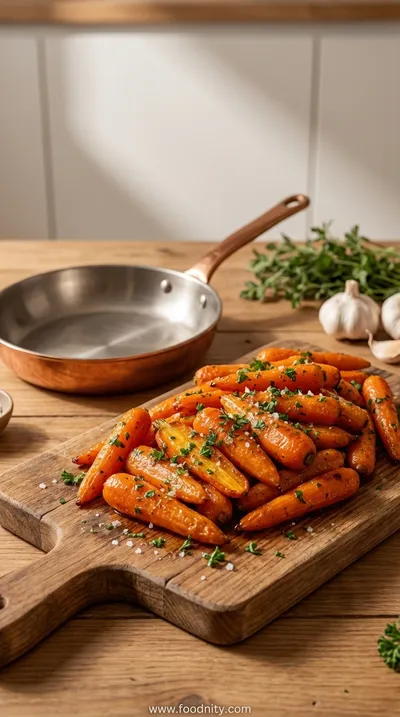 Honey Garlic Butter Roasted Carrots