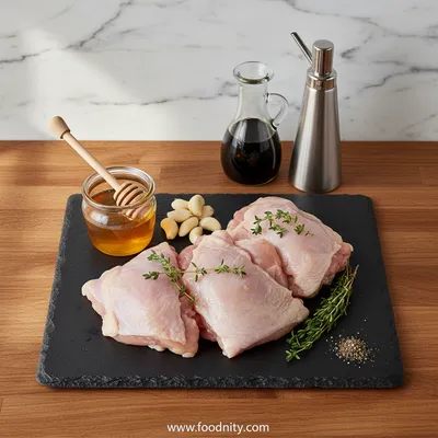 Honey Garlic Slow Cooker Chicken Thighs - cooking process