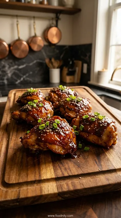 Honey Garlic Slow Cooker Chicken Thighs