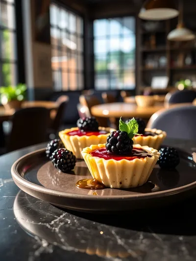 Huckleberry Brown Butter Tarts - ready to serve