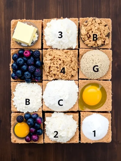 Huckleberry Crumb Bars - ingredients preparation