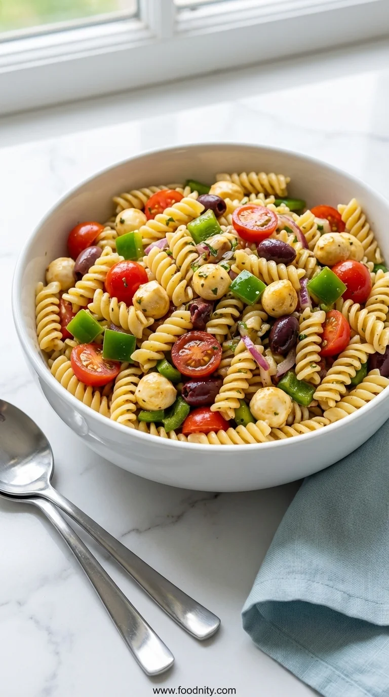 Italian Pasta Salad for Family Pool Day