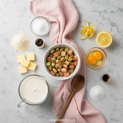 Keto Rhubarb Custard Pie – Low-Carb Delight - cooking process