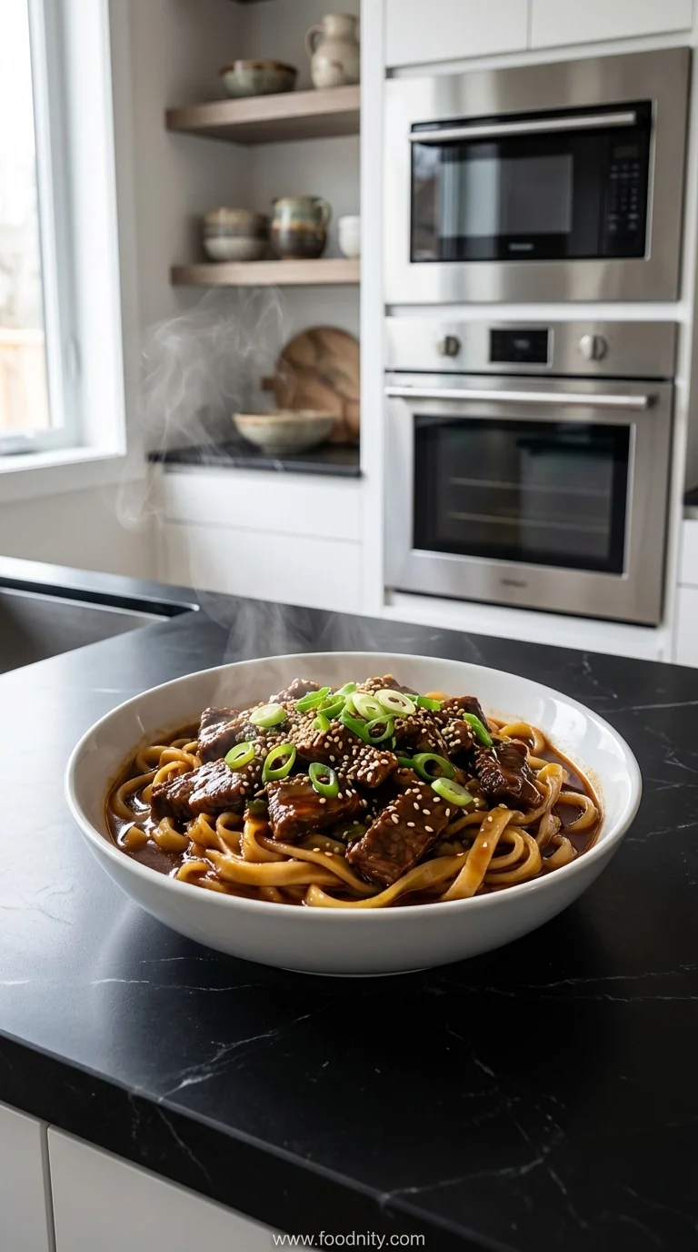 Korean Beef Noodles – Slow Cooker Comfort - feature image