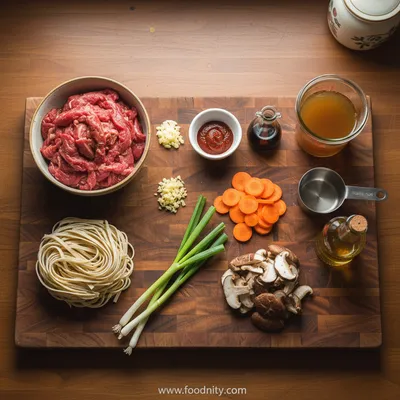 Korean Beef Noodles – Slow Cooker Comfort - cooking process