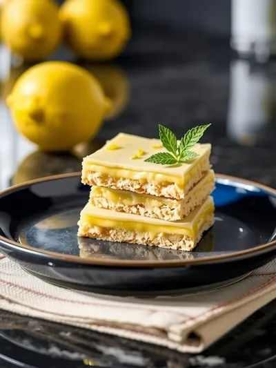 Easy Lemon Bar Cookies - ready to serve