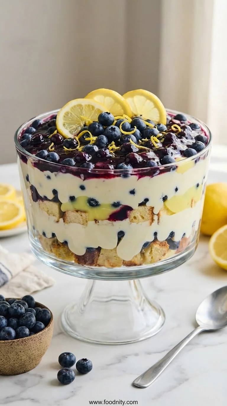 Lemon Blueberry Cheesecake Trifle Recipe