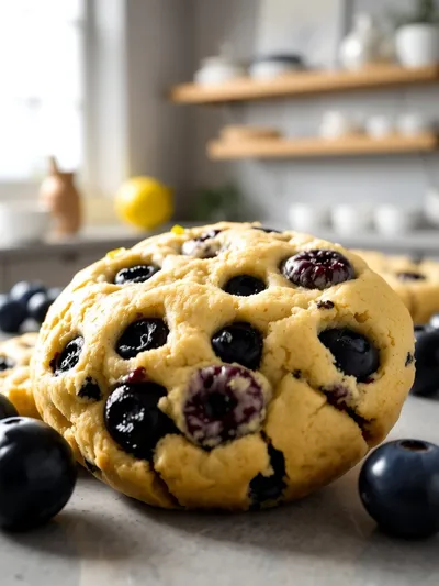 Lemon Blueberry Cookies – Browned Butter Blondie