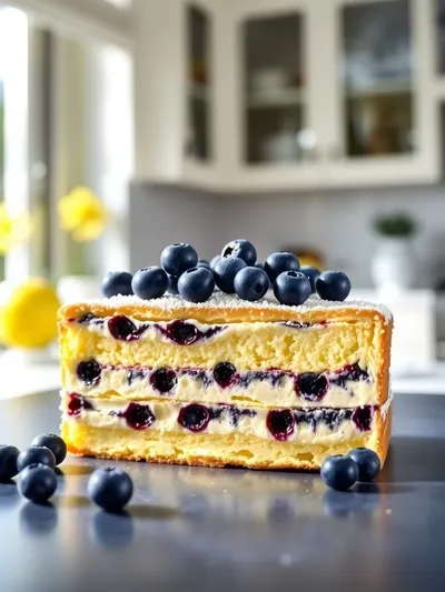 Easy Lemon Blueberry Sheet Cake