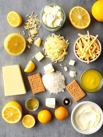 Lemon Cheese Pudding - ingredients preparation