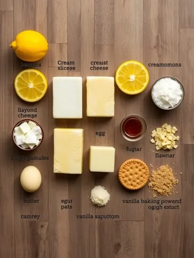 Easy Lemon Cheesecake Cookies - ingredients preparation