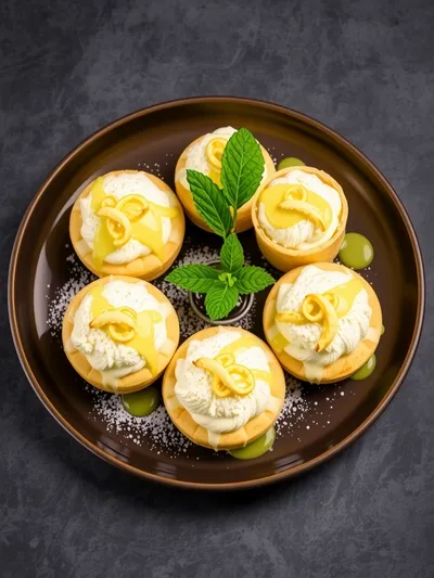 Lemon Cream Puffs - ready to serve