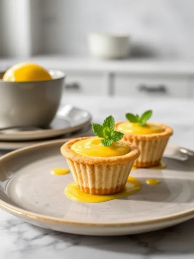 Lemon Curd Cookie Cups - cooking process