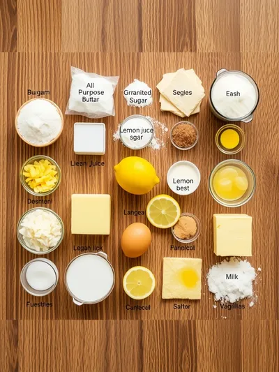 Moist Lemon Pound Cake - ingredients preparation