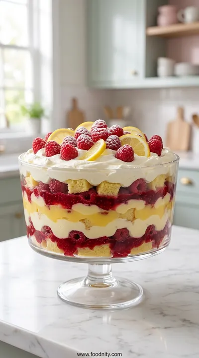 Lemon Raspberry Trifle – Light & Fresh Dessert