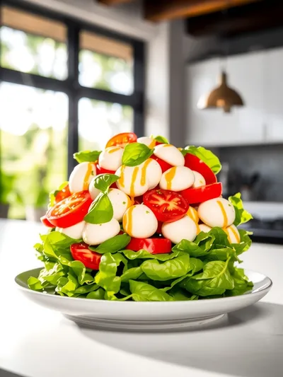 Light Avocado Caprese Salad