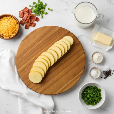 Loaded Scalloped Potatoes – Easy Creamy Side - cooking process