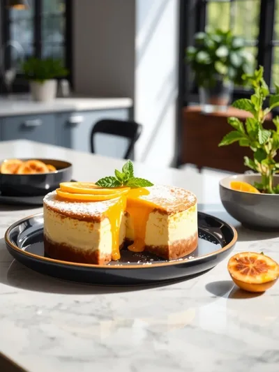 Mango Cheesecake – 6‑Ingredient Delight - ready to serve