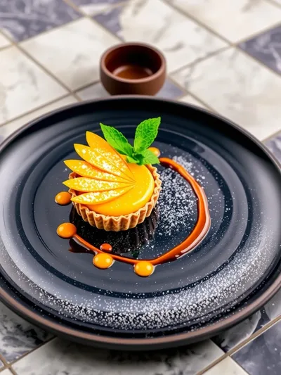 Mango Curd Tart Recipe - cooking process