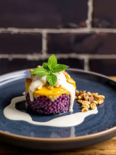 Mango Sago and Purple Sweet Potato Sago - ready to serve