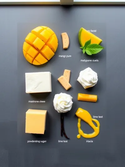 Mango Tiramisu Recipe – Light & Creamy - ingredients preparation