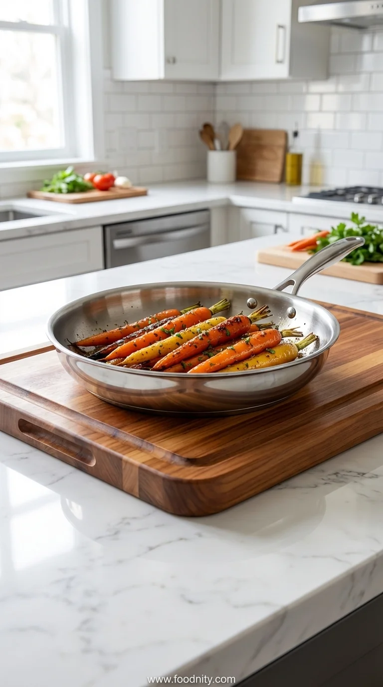 Maple Dijon Roasted Carrots - feature image