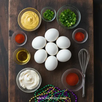 Mardi Gras Deviled Eggs – Quick & Easy - cooking process