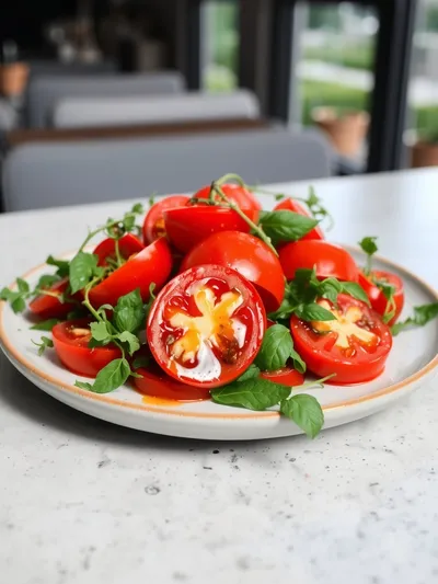 Marinated Tomatoes Salad – Quick & Healthy - ready to serve