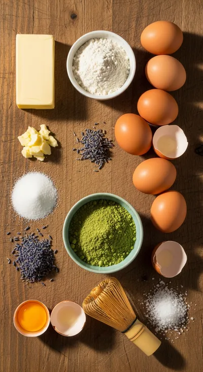 Matcha Sugar Cookies With Lavender Frosting - cooking process
