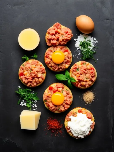Meat Stuffed Potato Cakes Recipe - ingredients preparation