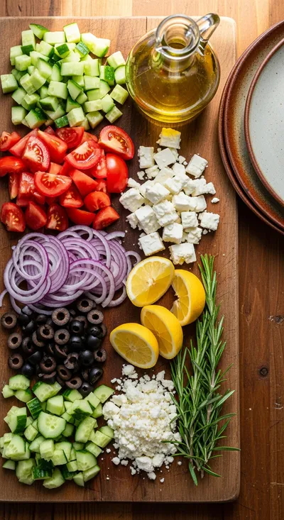 Mediterranean Greek Salad - cooking process
