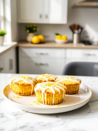 Mini Lemon Drizzle Cakes - ready to serve
