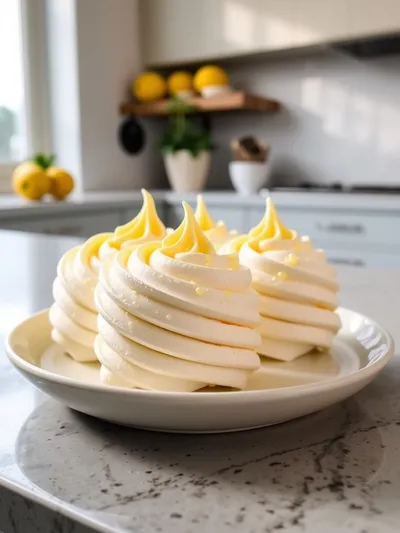 Mini Meringues With Lemon Curd