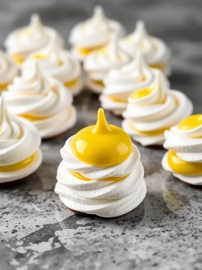 Mini Meringues With Lemon Curd