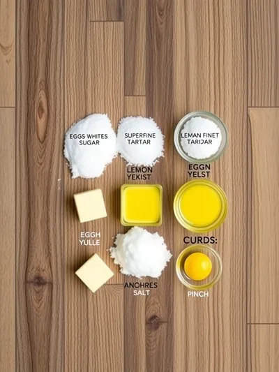 Mini Meringues With Lemon Curd - ingredients preparation